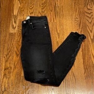 We The Free High-Rise Black Washed Jeans